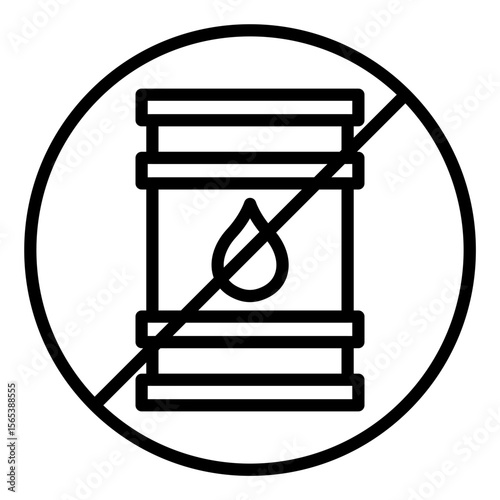 No Fossil Fuels Icon