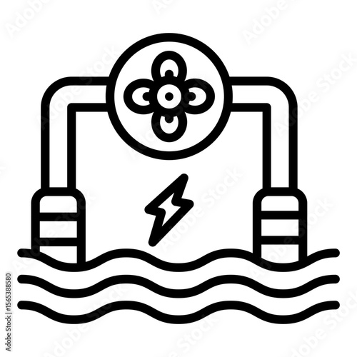 Ocean Energy Icon