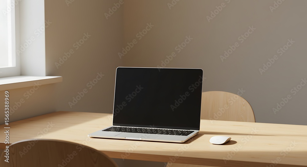 Fototapeta premium Modern Workspace: A Minimalistic Approach to Productivity and Creativity