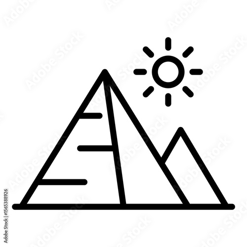 Pyramid Landscape Icon