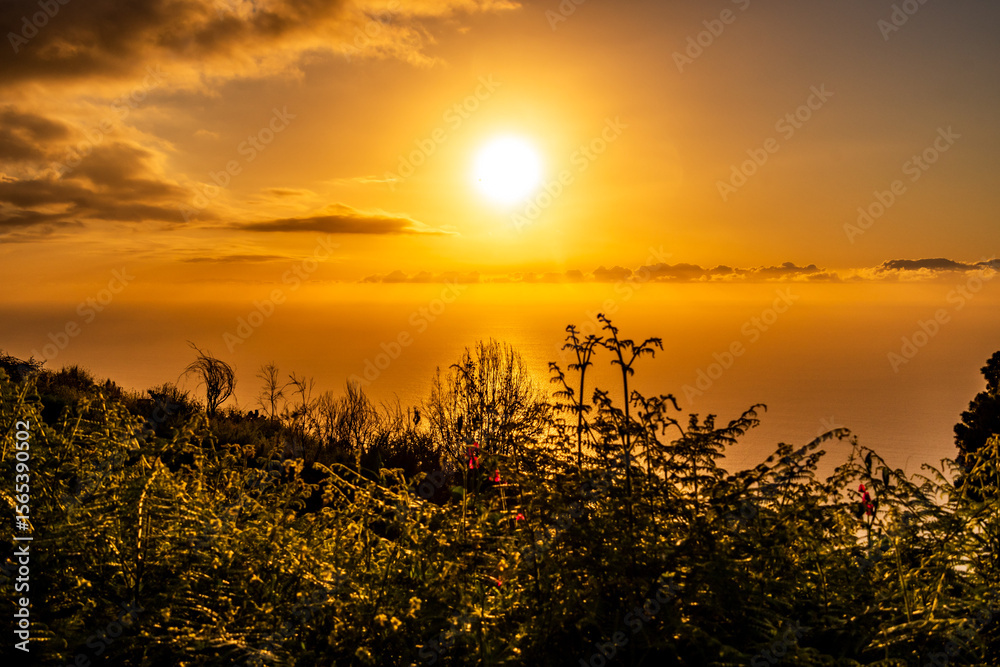 Obraz premium Atardecer en la Corujera, Isla de Tenerife.