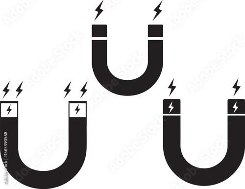 Strong magnetic field icon vector illustration