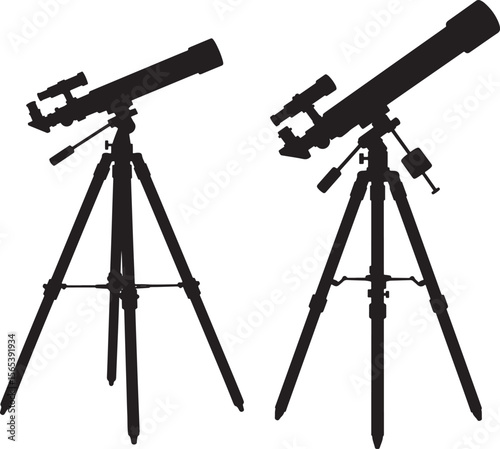 Telescope astronomy viewing tool vector illustration