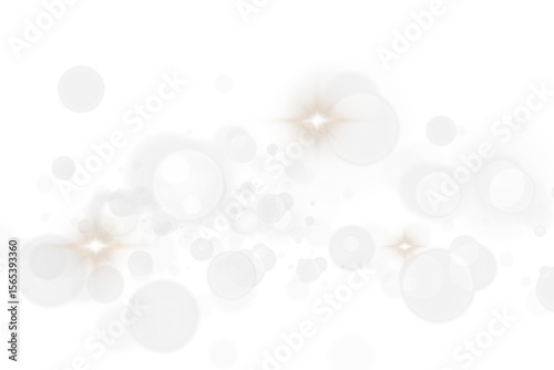 Abstract golden shining bokeh isolated on transparent background.Christmas glowing bokeh confetti and sparkle overlay texture for your design.