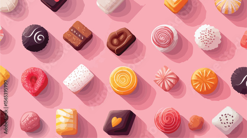 Flat Vector Candy Confectionery Icon for Design Projects