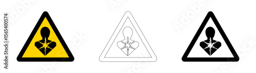 Warning  Health hazard sign in vector format