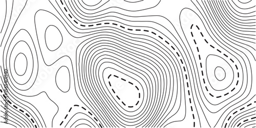 Topographic map background geographic line map with elevation assignments. Modern design with White background with topographic wavy pattern design.paper texture Imitation of a geographical map shades