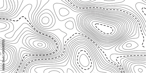 Topographic map background geographic line map with elevation assignments. Modern design with White background with topographic wavy pattern design.paper texture Imitation of a geographical map shades