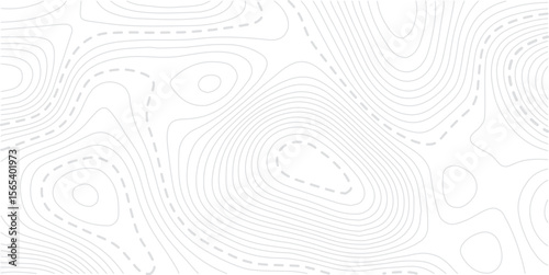 Topographic map background geographic line map with elevation assignments. Modern design with White background with topographic wavy pattern design.paper texture Imitation of a geographical map shades