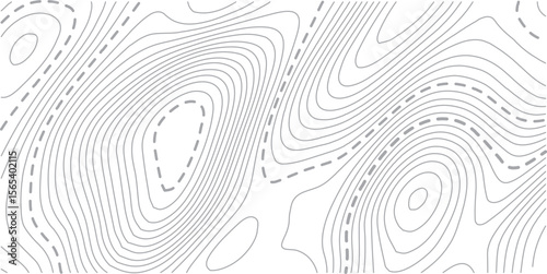 Topographic map background geographic line map with elevation assignments. Modern design with White background with topographic wavy pattern design.paper texture Imitation of a geographical map shades