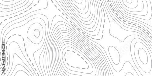 Topographic map background geographic line map with elevation assignments. Modern design with White background with topographic wavy pattern design.paper texture Imitation of a geographical map shades