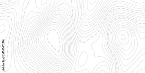 Topographic map background geographic line map with elevation assignments. Modern design with White background with topographic wavy pattern design.paper texture Imitation of a geographical map shades