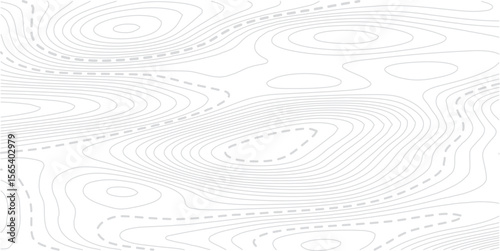 Topographic map background geographic line map with elevation assignments. Modern design with White background with topographic wavy pattern design.paper texture Imitation of a geographical map shades