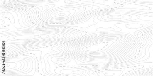 Topographic map background geographic line map with elevation assignments. Modern design with White background with topographic wavy pattern design.paper texture Imitation of a geographical map shades