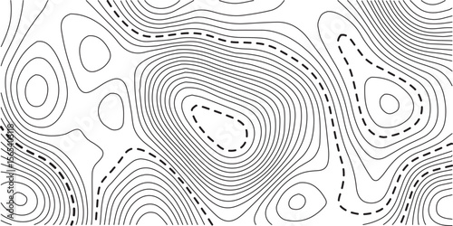 Topographic map background geographic line map with elevation assignments. Modern design with White background with topographic wavy pattern design.paper texture Imitation of a geographical map shades