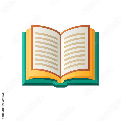 Book design in flat design icon  on white background.