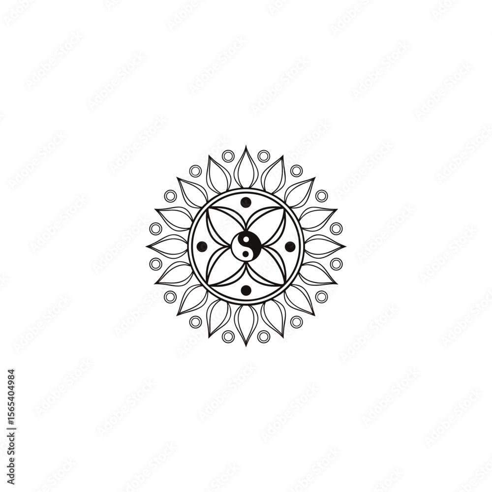Circular pattern in the form of a mandala. Henna tatoo mandala. Mehndi style. Decorative pattern in oriental style. Coloring book page. Circular pattern in the form of a mandala. Henna tatoo mandala. Mehndi style. Decorative pattern in oriental style. Coloring book page.