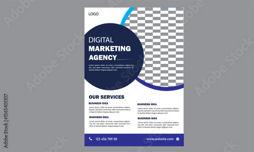 corporate minimal business flyer design template 