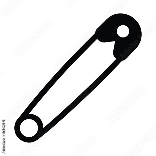 vector illustration of a metal pin