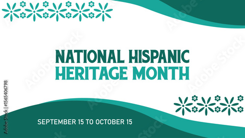 National Hispanic heritage month banner Hispanic Americans culture, tradition heritage festival