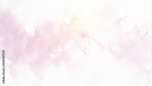 pink soft color stains and splashes, pink texture with clouds and grunge white stains, watercolor stain of pink paint with washes of watercolor.