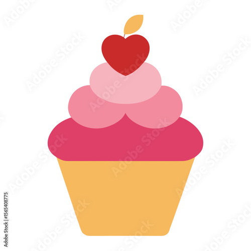 Cupcake with heart topper  Icon Romantic Love Symbols, Hearts, Cupid, Gifts & Celebration Graphics