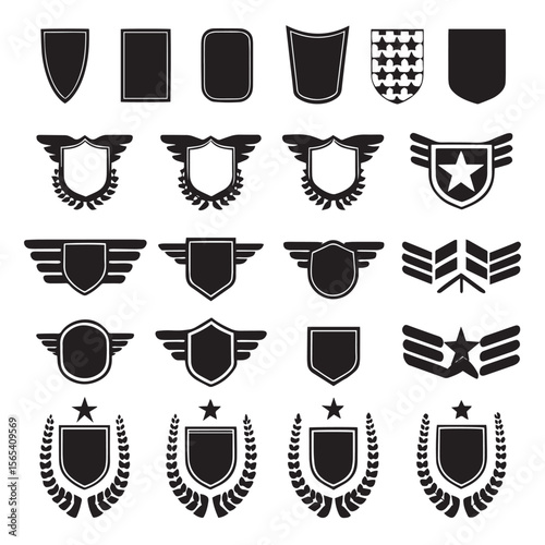 Royal Badge & Ribbon Crest Icons