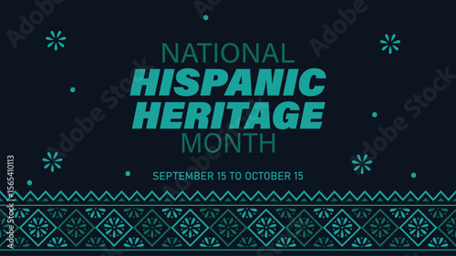 National Hispanic heritage month banner Hispanic Americans culture, tradition heritage festival
