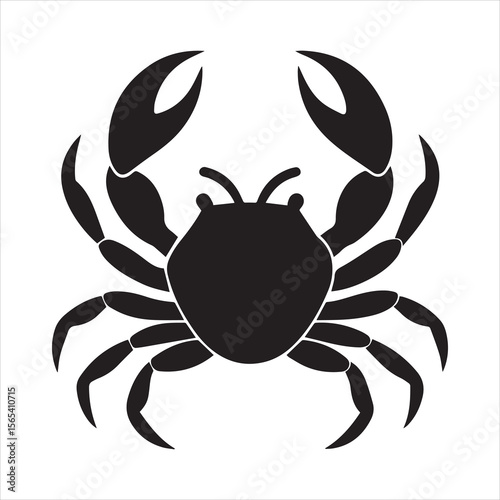 crab line art silhouette vector