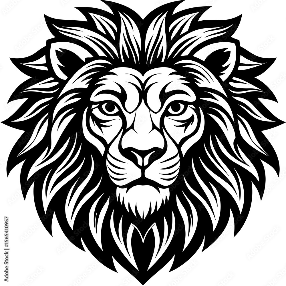Obraz premium lion head vector