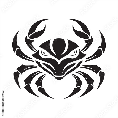 Wallpaper Mural crab line art silhouette vector Torontodigital.ca
