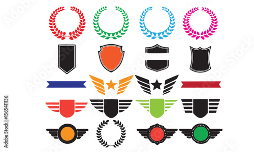 Royal Badge & Ribbon Crest Icons