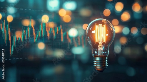 Illuminating business insights modern office digital artwork abstract close-up innovation