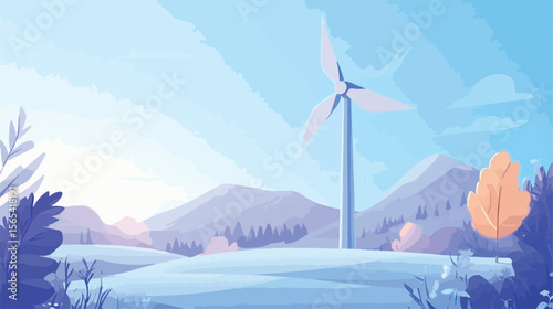 Blue Wind Turbine: Harnessing Renewable and Sustainable Energy