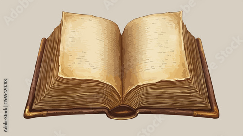 Open Book Supply Flat Vector Illustration Centered