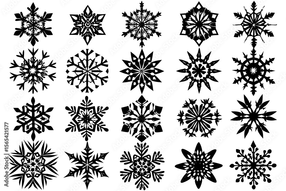 set of vector floral patterns Set of 36 Symmetrical Snowflake Line Icons – Black Vector Shapes with Intricate 6-Fold Designs set of vector floral patterns Set of 36 Symmetrical Snowflake Line Icons – Black Vector Shapes with Intricate 6-Fold Designs