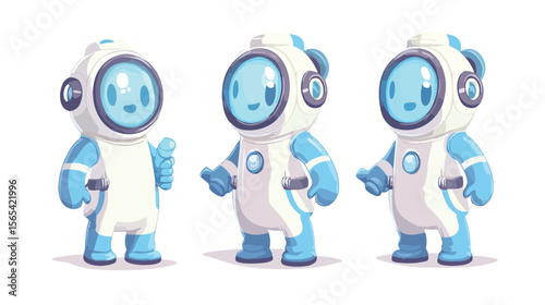 Cute Diver Cartoon Mascot Enjoying Bottle of Milk Vector Illustration