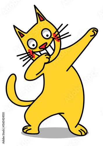 This is an illustration of a flashy cat