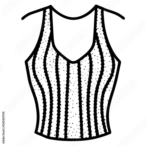 Shiny Sequin Top Vector Illustration
