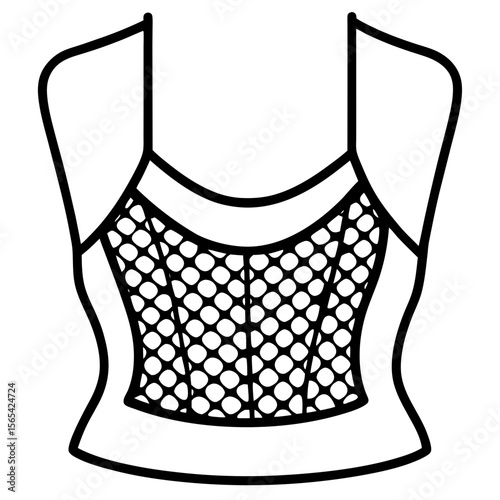 Shiny Sequin Top Vector Illustration