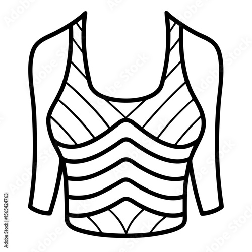 Shiny Sequin Top Vector Illustration