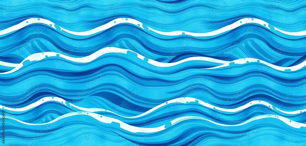 Seamless watercolor wave pattern; hand-drawn wavy ocean texture, abstract sea background, grunge paint lines, curly vector design, aqua, curve Seamless watercolor wave pattern; hand-drawn wavy ocean texture, abstract sea background, grunge paint lines, curly vector design, aqua, curve