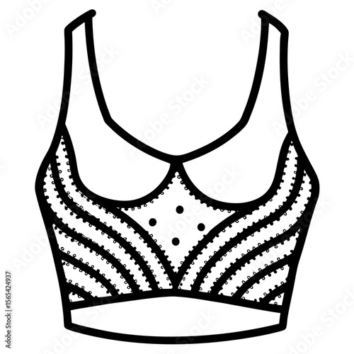 Shiny Sequin Top Vector Illustration