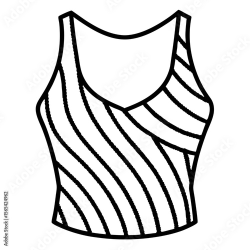 Shiny Sequin Top Vector Illustration