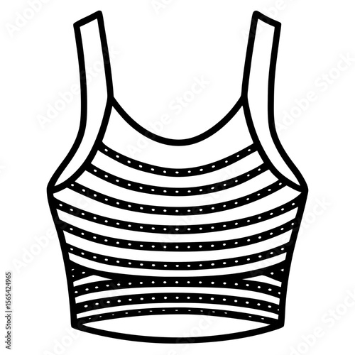 Shiny Sequin Top Vector Illustration