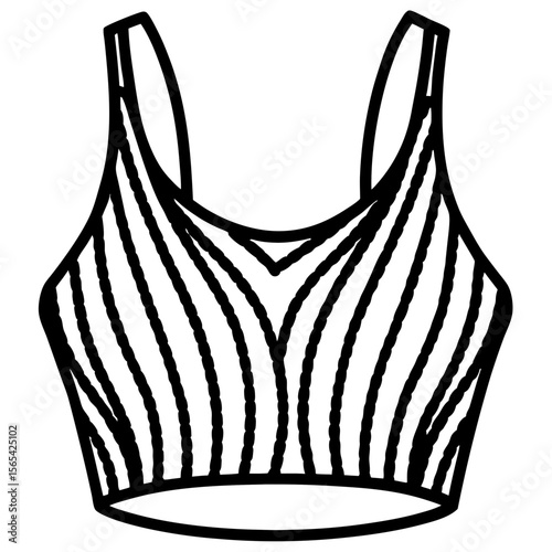 Shiny Sequin Top Vector Illustration