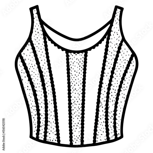 Shiny Sequin Top Vector Illustration