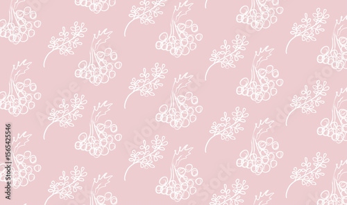 Hand drawn doodles floral pattern