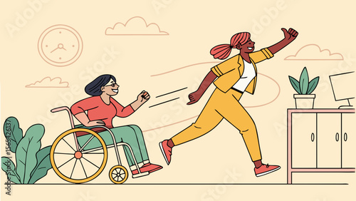 Disability inclusion at workplace showing diverse team and accessibility for all employees success