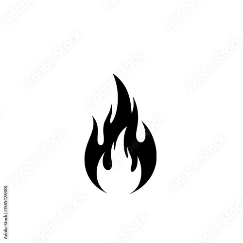 Fiery Silhouette of a Burning Flame for Dynamic and Intense Visuals